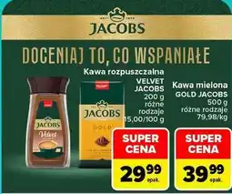 Carrefour Kawa rozpuszczalna VELVET, Kawa mielona GOLD Jacobs oferta