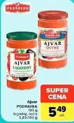 Carrefour Market Ajvar PODRAVKA 195 g łagodny, ostry oferta