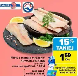 Carrefour Filety z mintaja mrożone KRYMAR, HERRING oferta