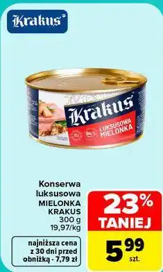 Carrefour Konserwa luksusowa mielonka Krakus oferta