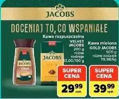 Carrefour Market Kawa rozpuszczalna VELVET, Kawa mielona GOLD Jacobs oferta