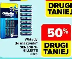 Carrefour Wkłady do maszynki Sensor 3+ Gillette 8 szt oferta