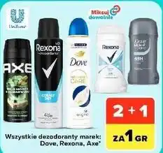 Carrefour Market Wszystkie dezodoranty marek: Dove, Rexona, Axe oferta