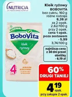 Carrefour Kleik ryżowy BOBOVITA bez cukru oferta