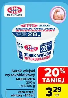Carrefour Serek wiejski wysokobiałkowy MLEKOVITA oferta