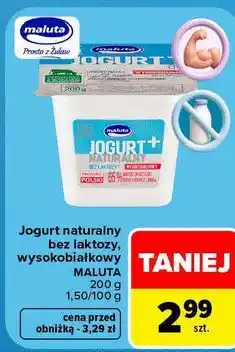 Carrefour Jogurt naturalny bez laktozy, wysokobiałkowy MALUTA oferta