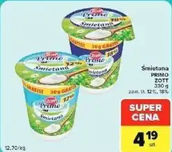Carrefour Market Śmietana PRIMO ZOTT oferta