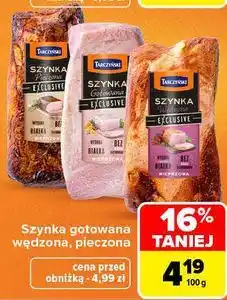 Carrefour Szynka gotowana wędzona, pieczona Tarczyński oferta