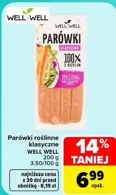 Carrefour Parówki roślinne klasyczne Well Well oferta