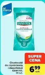Carrefour Market Chusteczki do czyszczenia i dezynfekcji SANYTOL 36 szt oferta