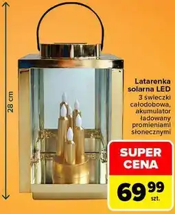 Carrefour Latarenka solarna LED 3 świeczki oferta