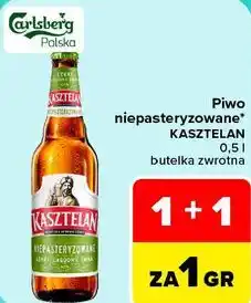 Carrefour Piwo niepasteryzowane Kasztelan oferta