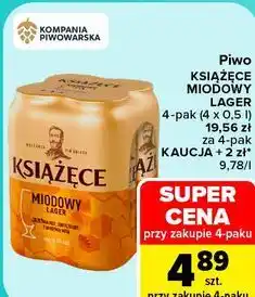 Carrefour Piwo Książęce Miodowy Lager oferta