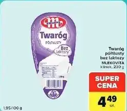 Carrefour Market Twaróg półtłusty bez laktozy MLEKOVITA klinek oferta