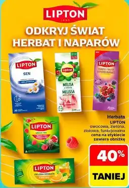 Carrefour Herbata Lipton owocowa, zielona, ziołowa, funkcjonalna oferta