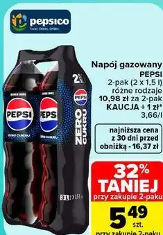 Carrefour Napój gazowany Pepsi 2-pak oferta