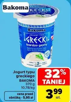 Carrefour Jogurt typu greckiego Bakoma oferta