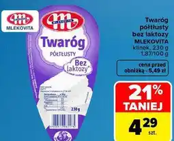 Carrefour Twaróg półtłusty bez laktozy Mlekovita klinek oferta
