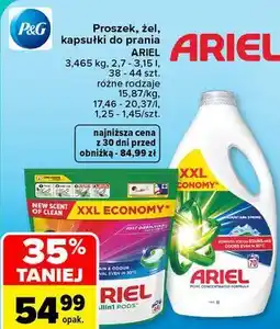 Carrefour Proszek, żel, kapsułki do prania Ariel oferta
