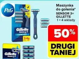 Carrefour Maszynka do golenia Sensor 3+ Gillette 1 + 4 wkłady oferta
