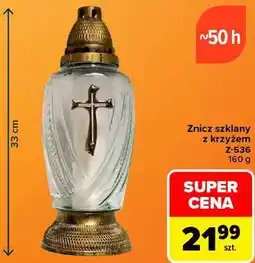 Carrefour Znicz szklany z krzyżem Z-536 oferta