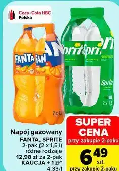 Carrefour Napój gazowany Fanta, Sprite 2-pak oferta