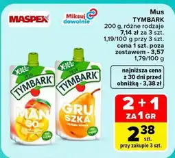 Carrefour Mus Tymbark 200 g, różne rodzaje oferta