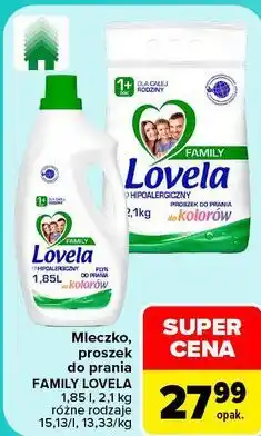 Carrefour Mleczko, proszek do prania Lovela Family oferta