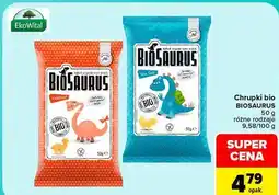 Carrefour Chrupki bio BIOSAURUS oferta