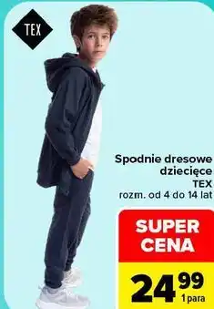 Carrefour Spodnie dresowe dziecięce TEX oferta