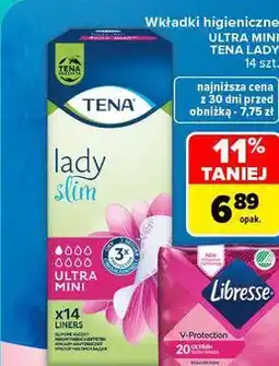 Carrefour Wkładki higieniczne ULTRA MINI TENA LADY oferta