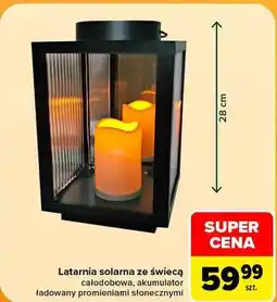 Carrefour Latarnia solarna ze świecą oferta