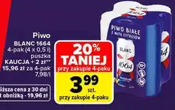 Carrefour Piwo Blanc 1664 puszka 4-pak oferta