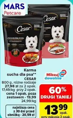 Carrefour Karma sucha dla psa Cesar oferta