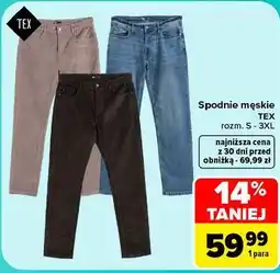 Carrefour Spodnie męskie TEX oferta