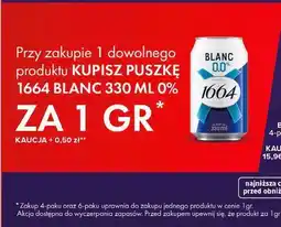 Carrefour Piwo bezalkoholowe Blanc 1664 330 ml 0% oferta