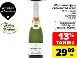 Carrefour Wino musujące Crémant de Loire Reflets de France oferta