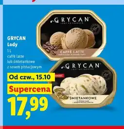 Lidl Lody śmietankowe z sosem pistacjowym Grycan oferta