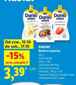 Lidl Serek Danio w saszetce o smaku czekoladowo-orzechowym oferta