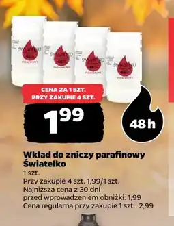 Netto Wkład do zniczy parafinowy Światełko oferta