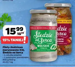 Netto Filety śledziowe marynowane XXL z cebulką wiejskie Śledzie od Serca oferta