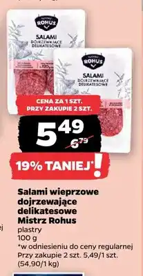 Netto Salami wieprzowe dojrzewające delikatesowe Mistrz Rohus oferta