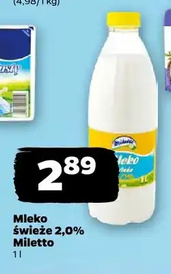 Netto Mleko świeże Miletto 2,0% oferta