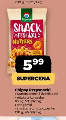 Netto Chipsy Przysnacki Nutters orzech i słodkie BBQ oferta