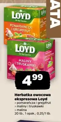 Netto Herbatka owocowa ekspresowa Loyd pomarańcza i grejpfrut oferta