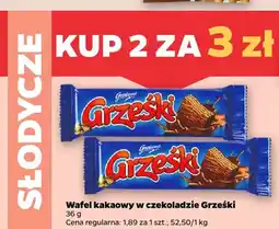 Netto Wafel kakaowy w czekoladzie Grześki oferta