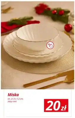 KiK Miska ok. 27,3x7,2 cm złoty rant oferta