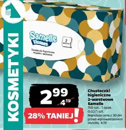 Netto Chusteczki higieniczne 2-warstwowe Samelle oferta