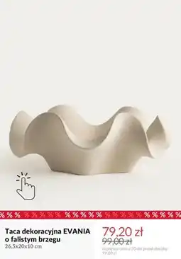 Homla Taca dekoracyjna Evania o falistym brzegu 26,5x20x10 cm oferta