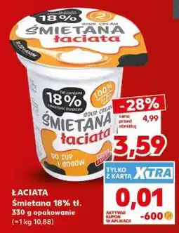 Kaufland ŁACIATA Śmietana 18% tł oferta